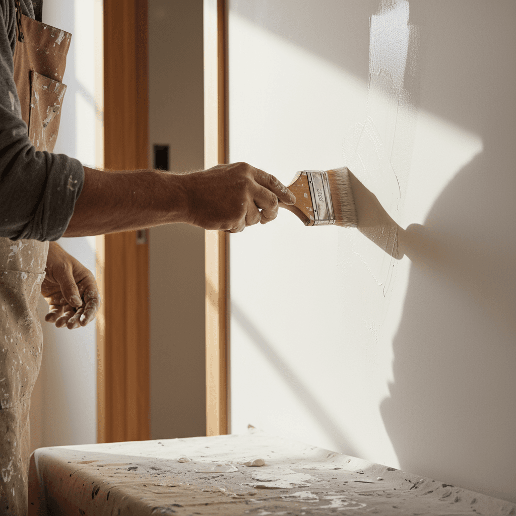 Oberflächenvorbereitung für Malerarbeiten mit Sorgfalt
